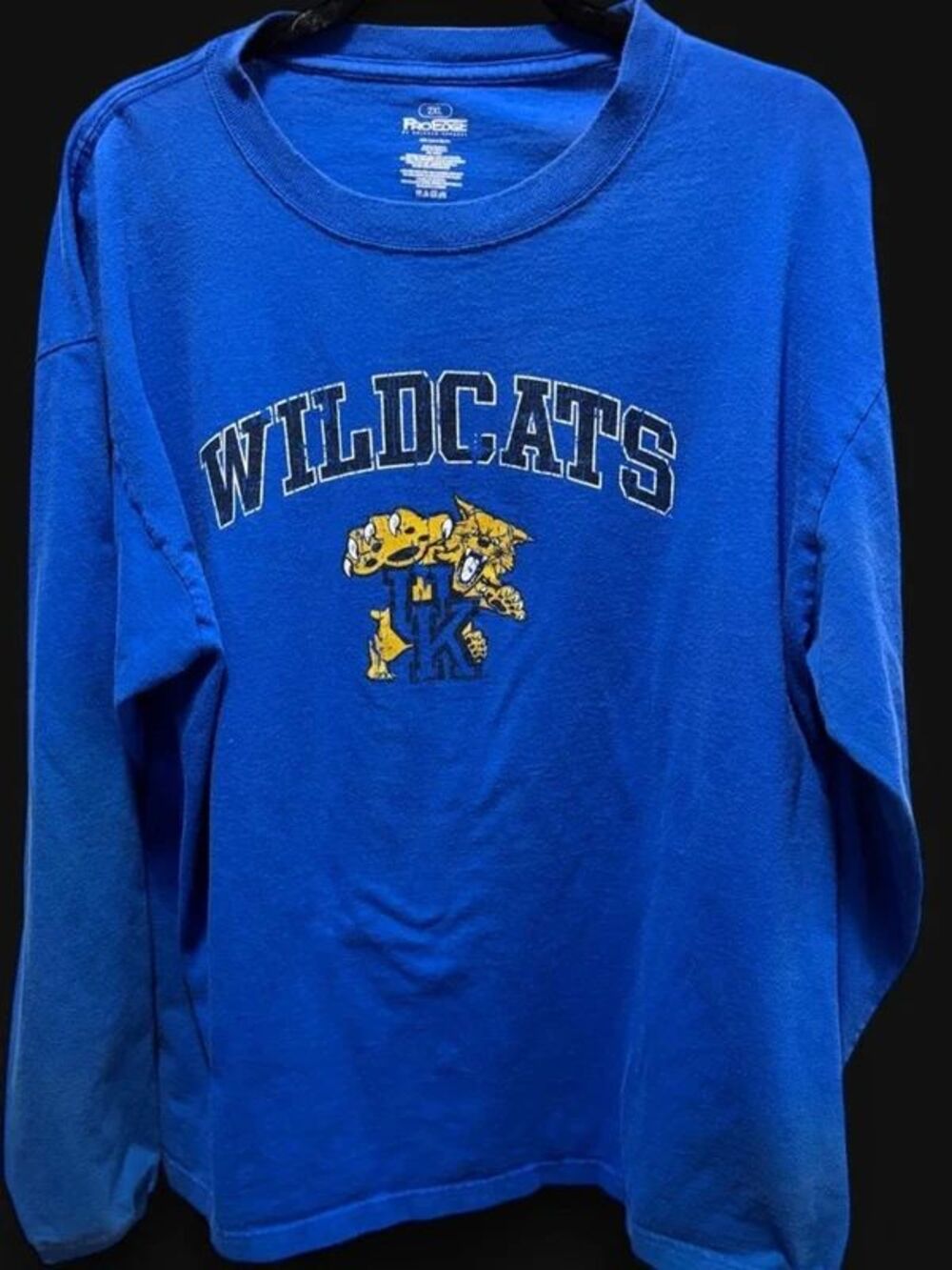 Kentucky Wildcats ProEdge Blue Long Sleeve Graphic Shirt Men's Size 2XL